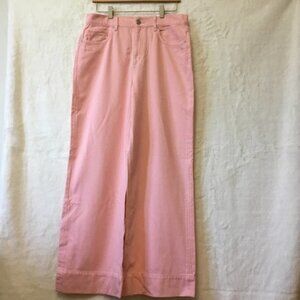 Loft Pink High Waist Palazzo Jeans